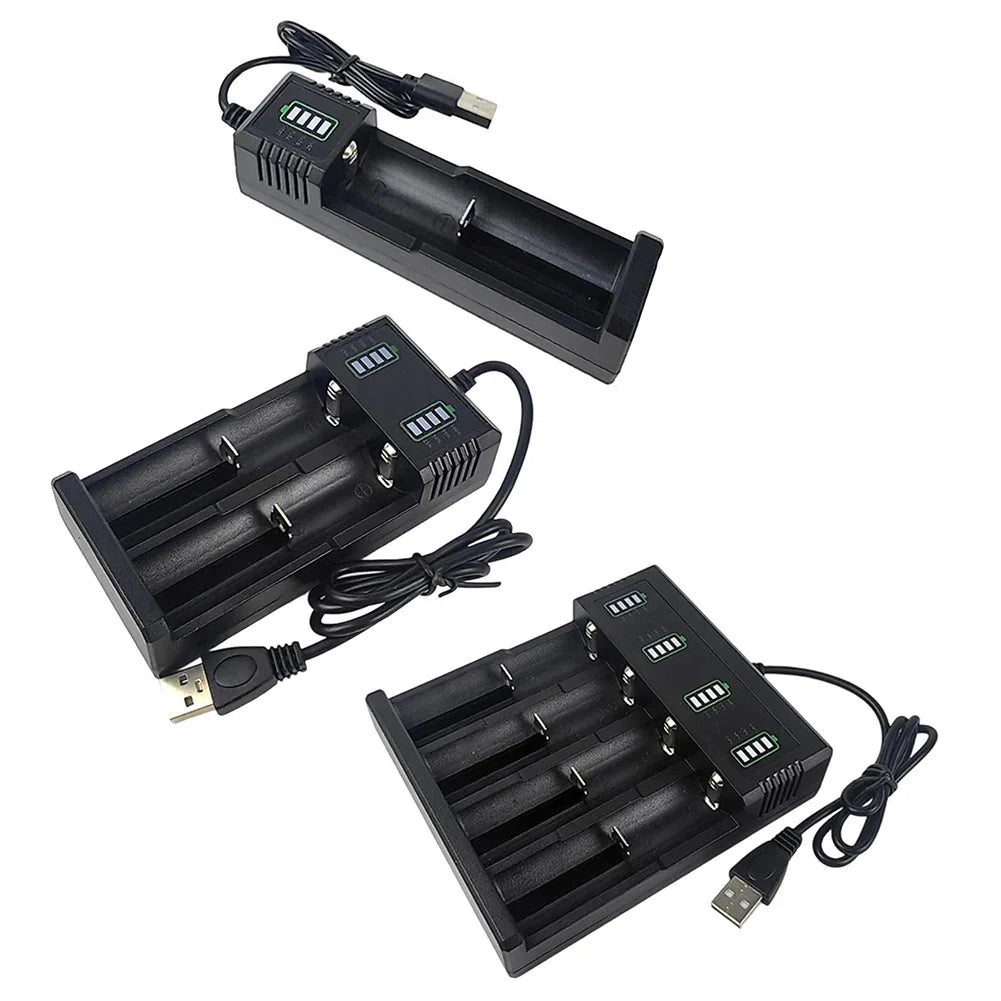 Multi-Slot Smart USB Lithium Battery Charger | IC Protection