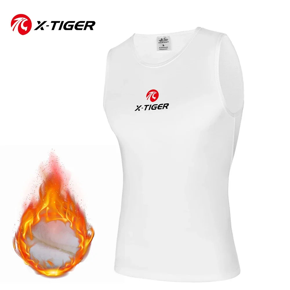 X-TIGER Thermal Fleece Sleeveless Cycling Base Layer | Unisex