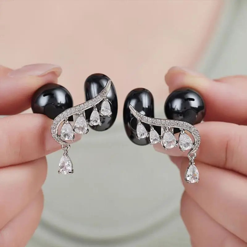 Silver Earphone Clip Charms | Freeclip Earbud Decorative Pair