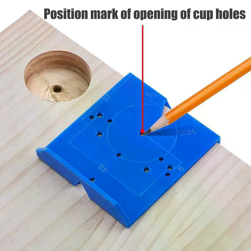 2Pcs Hinge Drilling Locator – Cabinet Door Template Jig