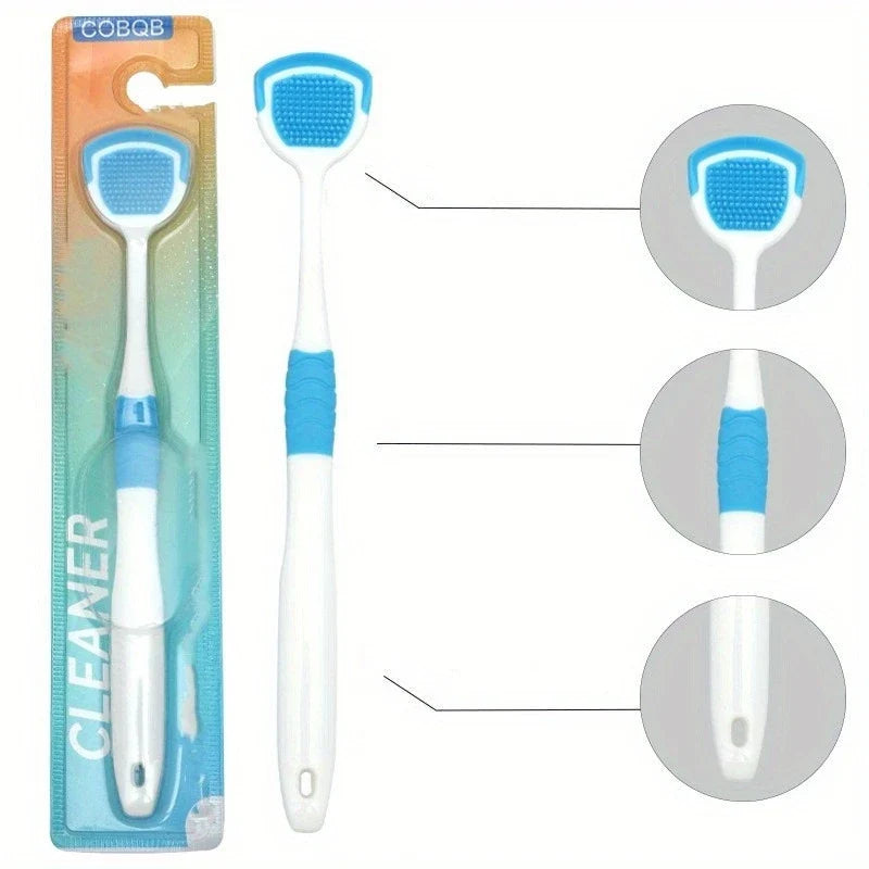 Dual-Sided Silicone Tongue Cleaner – Portable, Odor-Free Scraper
