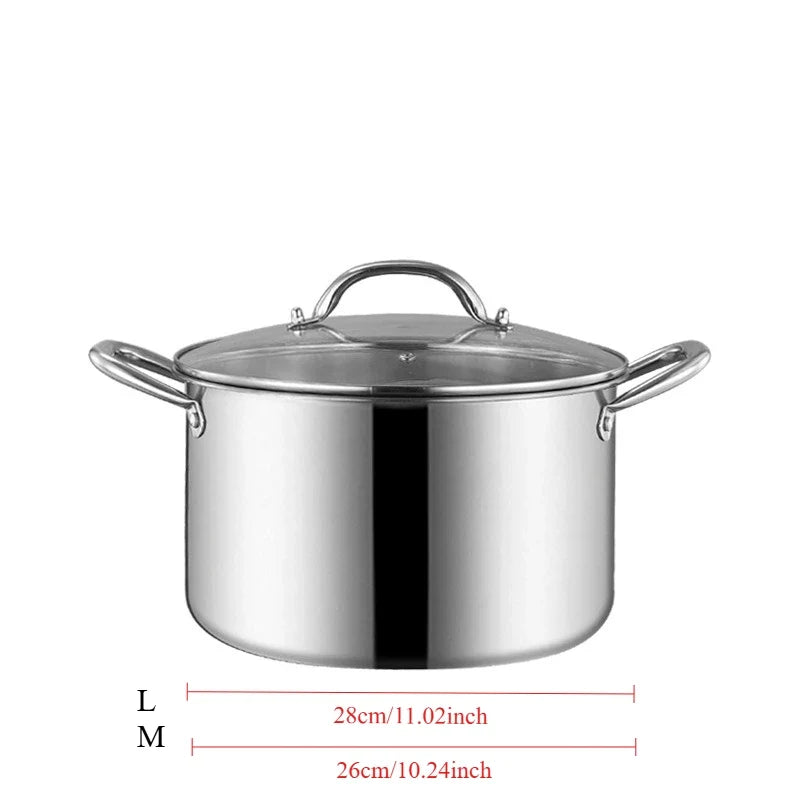 FEB.WIND Hybrid Nonstick Stockpot – Oven-Safe 900°F Glass Lid