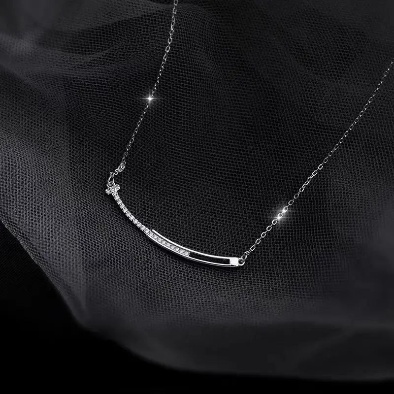 Women's Smiling Face Cubic Zirconia Pendant Necklace