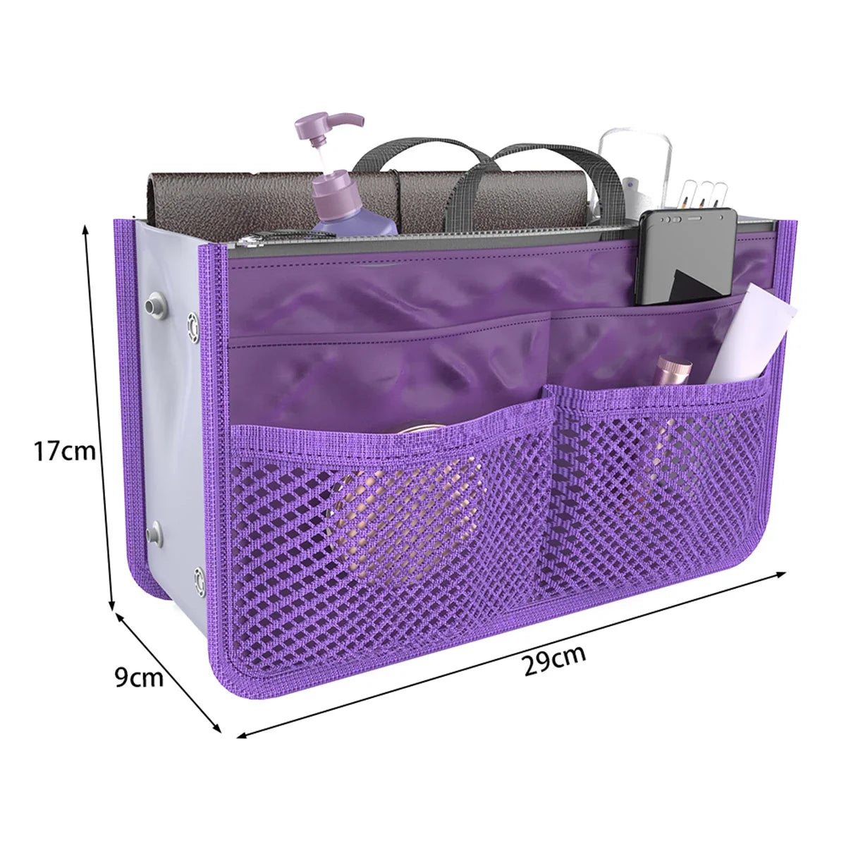 Women's Nylon Handbag Organizer Insert – Travel Purse Liner