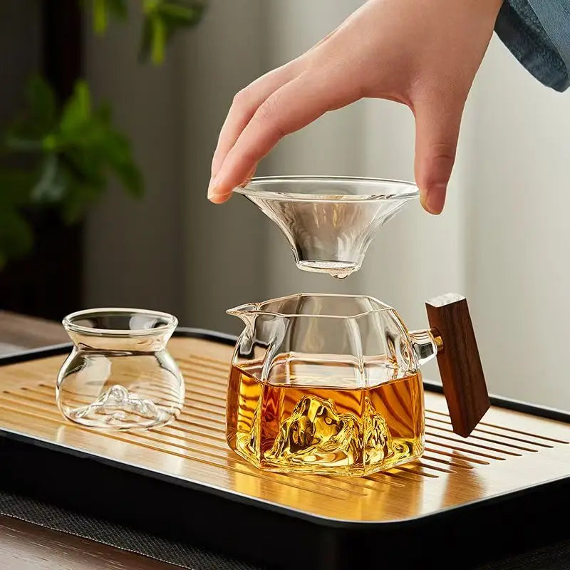 Luxury Transparent Glass Tea Filter Set – 2-Piece Large Caliber