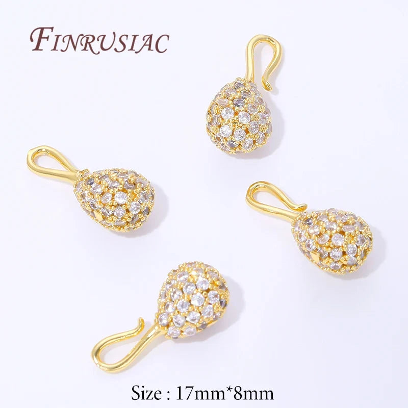 18K Gold Plated Zircon Charm Pendants | DIY Jewelry Making