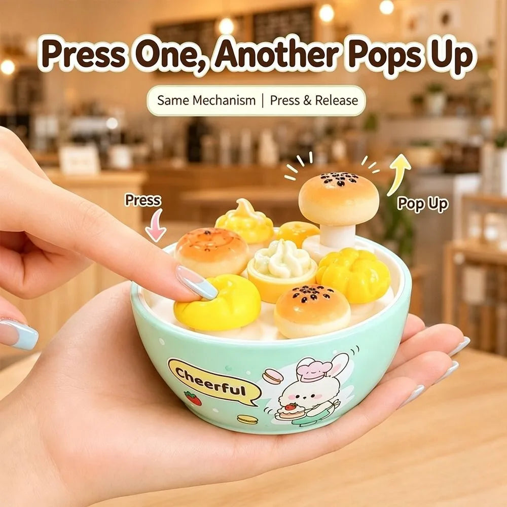 Whack-a-Mole Fidget Keychain | Cute Animal Dessert Theme