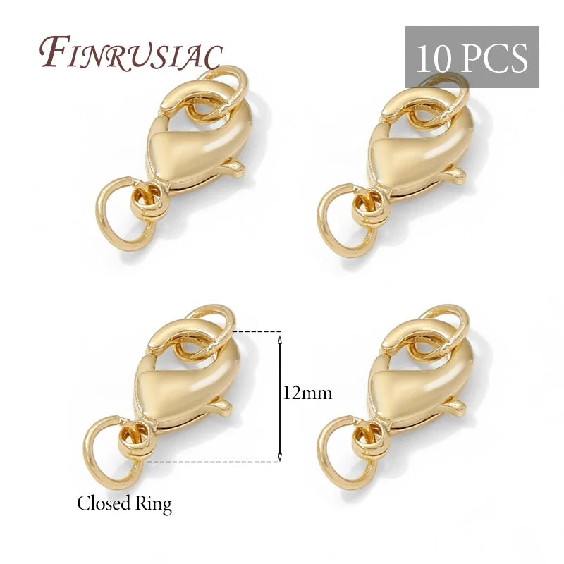 14K Gold Plated Lobster Clasp with Extension Chain | DIY Jewelry