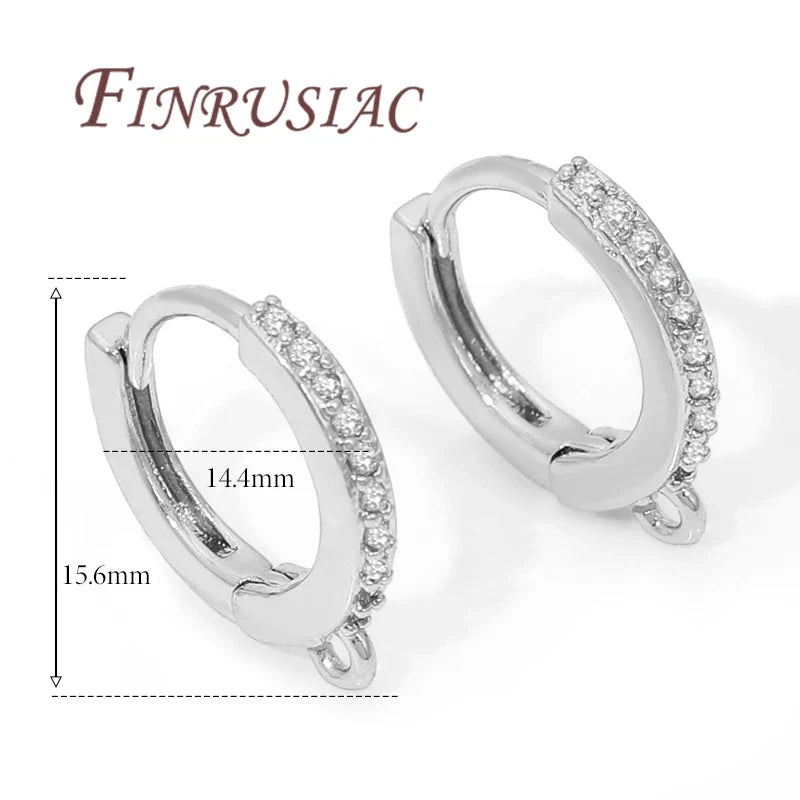Rhodium-Plated Round Earring Hooks – DIY Jewelry Making Findings