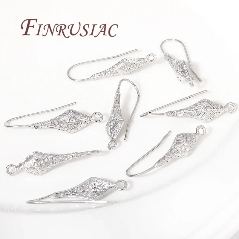 Rhodium Plated Ear Hook Earring Clasps – DIY Jewelry Findings