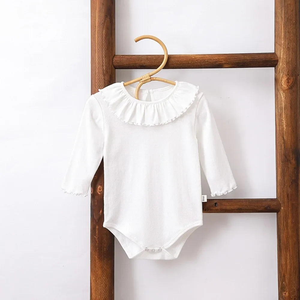 Pure Cotton Baby Girl Bodysuit – Seamless Breathable Summer