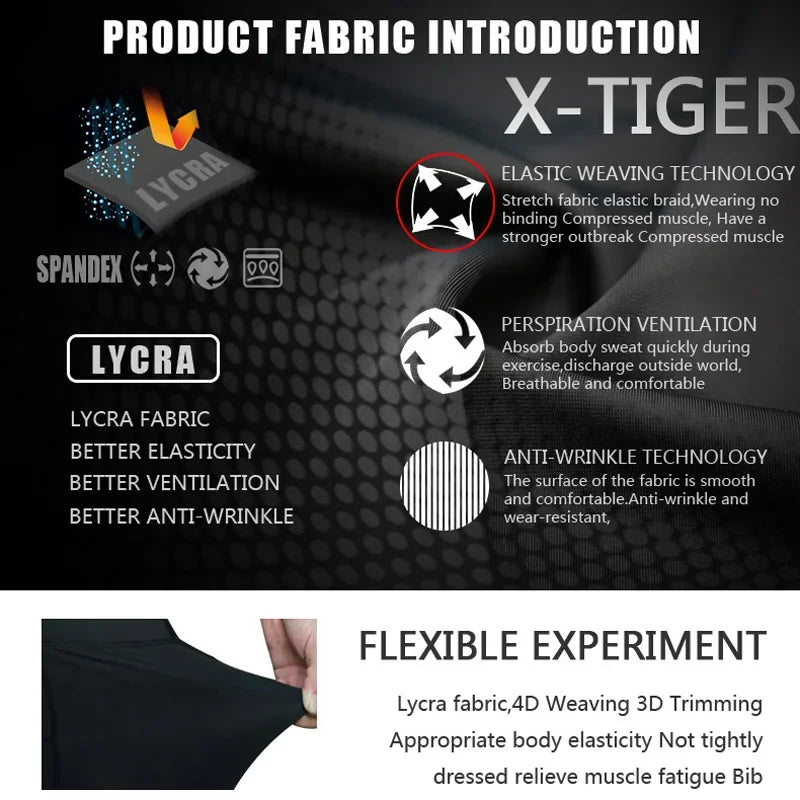 X-TIGER Women's Thermal Cycling Bib Tights | Winter MTB Pants
