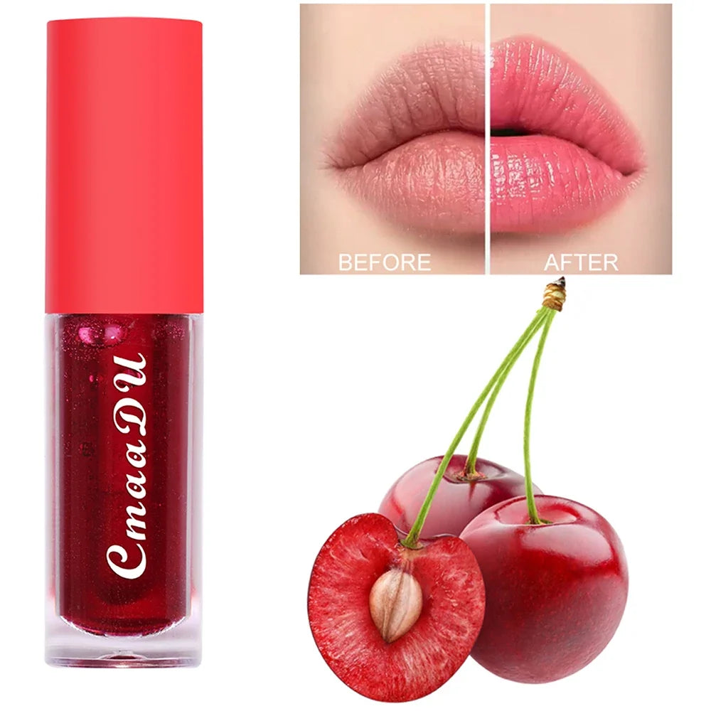 CmaaDu Cherry Hydrating Lip Gloss – Waterproof Red Lip Glaze