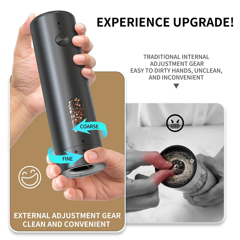 CLITON Electric Salt & Pepper Grinder Set | USB-C Rechargeable