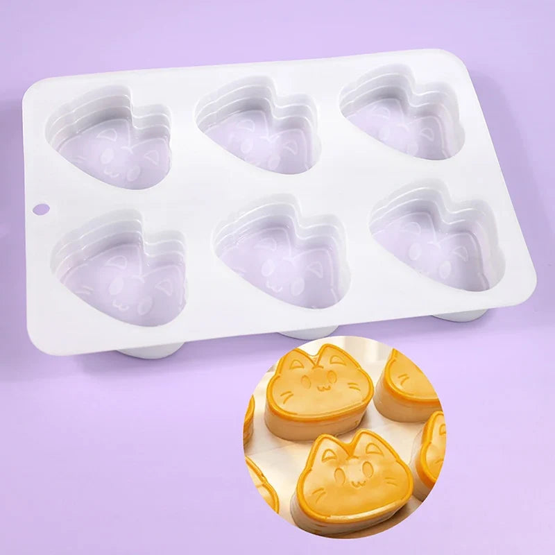 3D Cat Silicone Mold – Chocolate, Cake & Dessert Bakeware