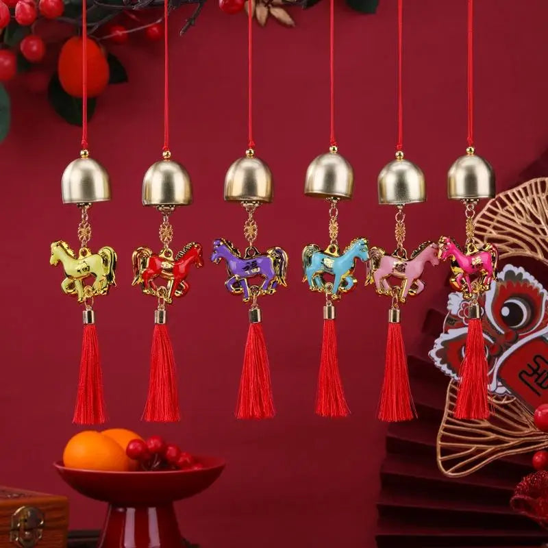 2026 Year of the Horse Wind Chime Pendant Lucky Zodiac Ornament