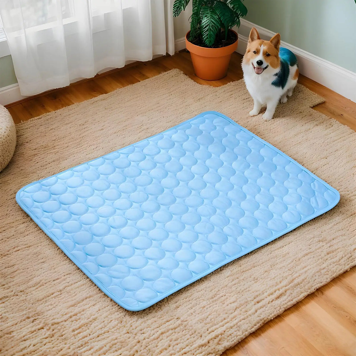 Washable Pet Cooling Mat – Ice Silk, Dogs & Cats, Travel