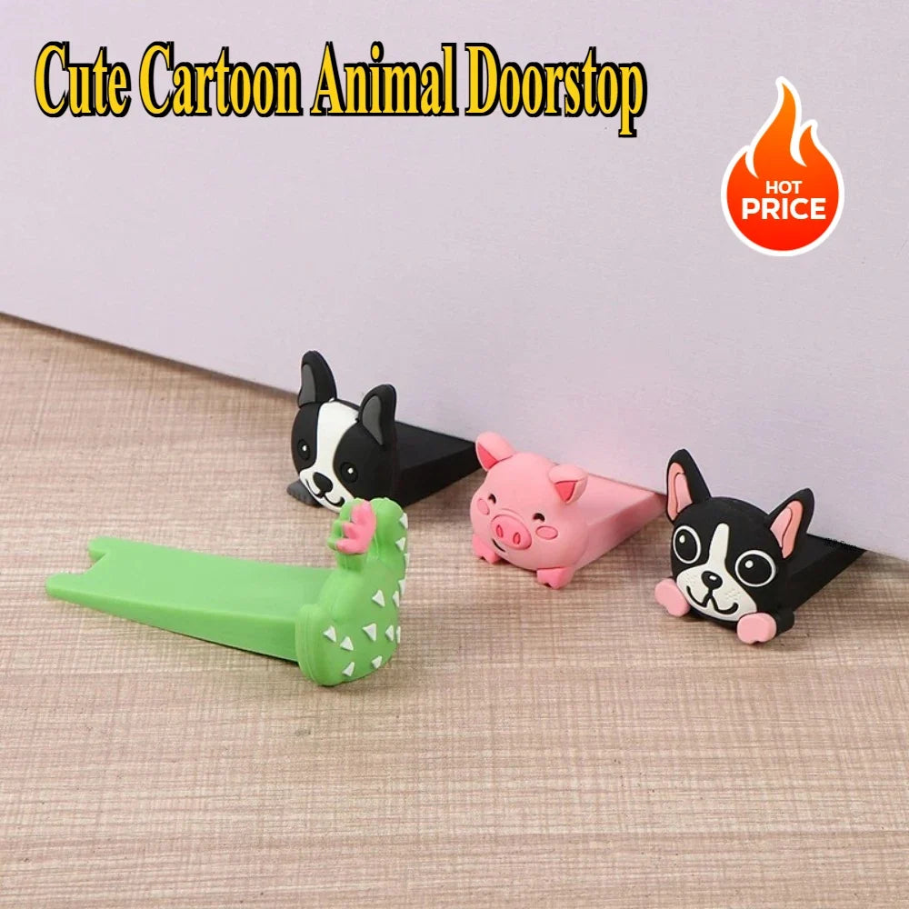 Floor Door Stopper – Anti-Slam PU Rubber Block, No-Drill