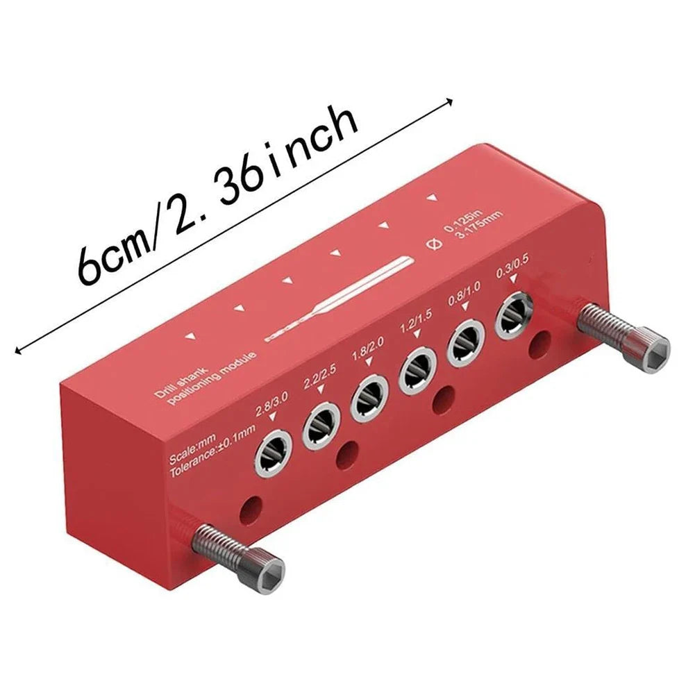 DAZZLEEX Round Rod Center Drill Jig | Dowel Hole Fixture