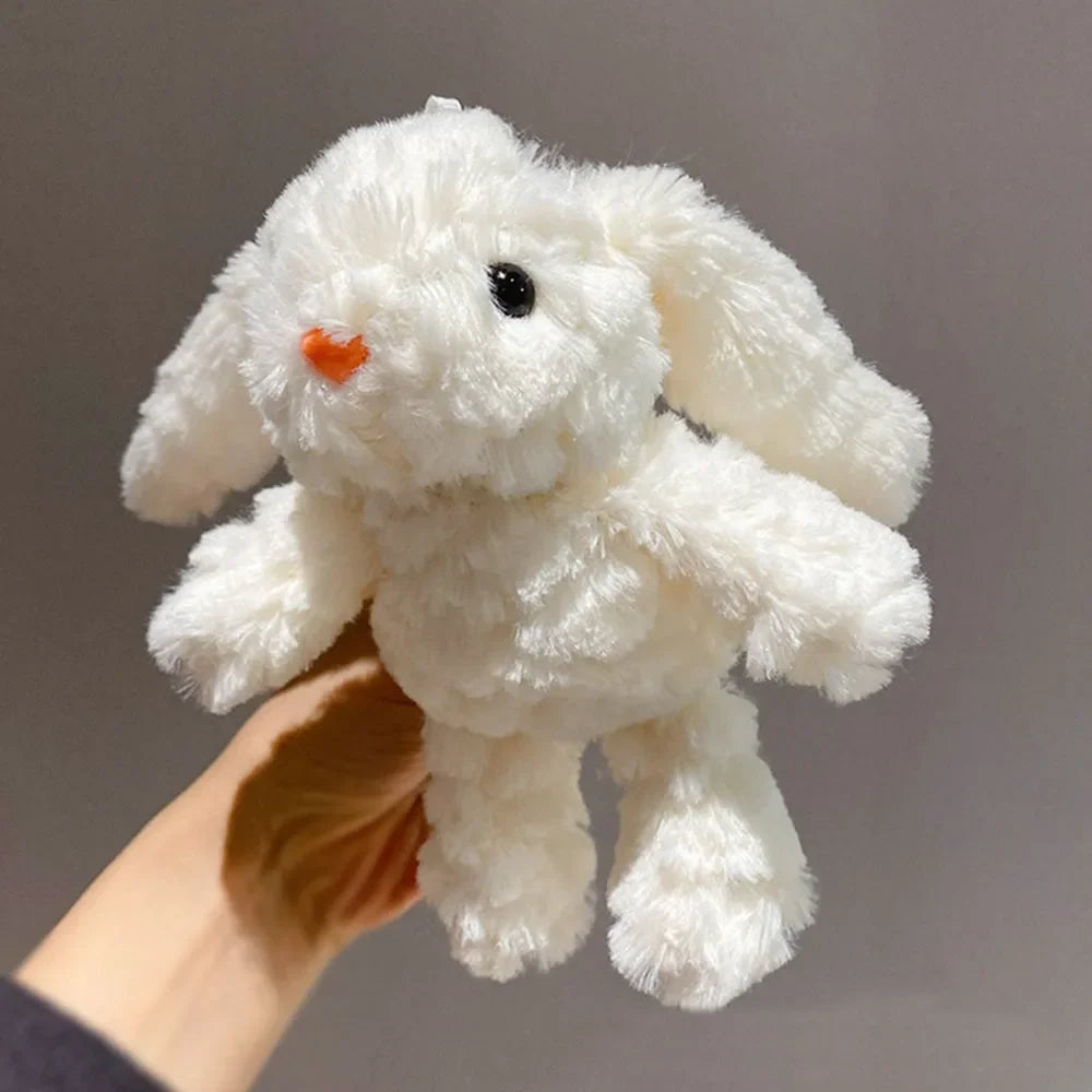 Plush Lop Ear Rabbit Doll Pendant | Bowknot Stuffed Bunny Charm