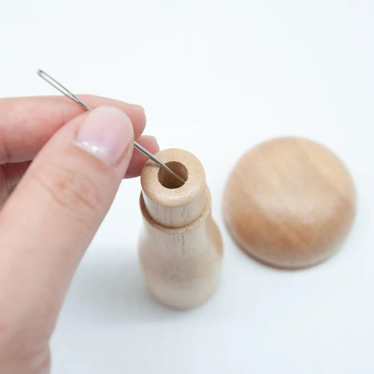 Mushroom Darning Loom Kit – Wood Weaving Fabric Repair Set
