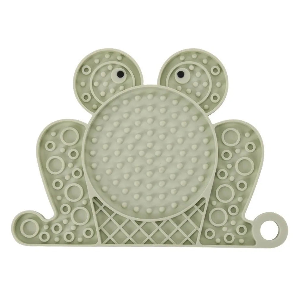 Silicone Slow Feeder Lick Mat – Frog & Fish Shape for Dogs