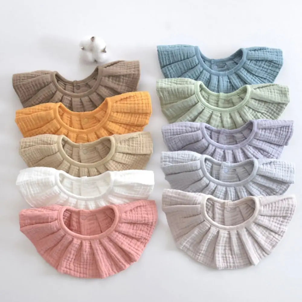 Pure Cotton Baby Bandana Drool Bibs | 360° Reversible Snap