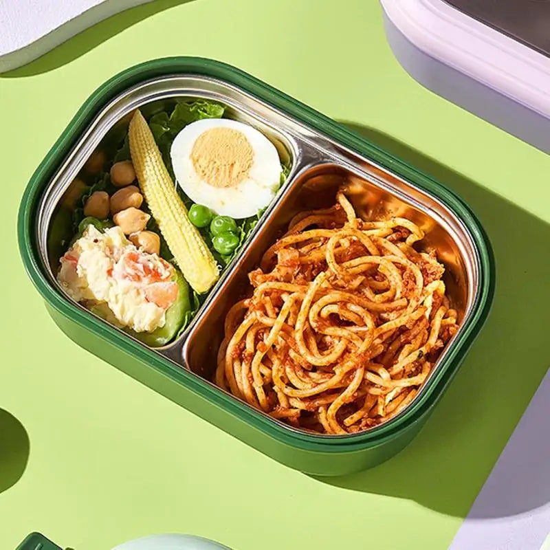 Stainless Steel Divided Bento Lunch Box – Leak-Proof, Large