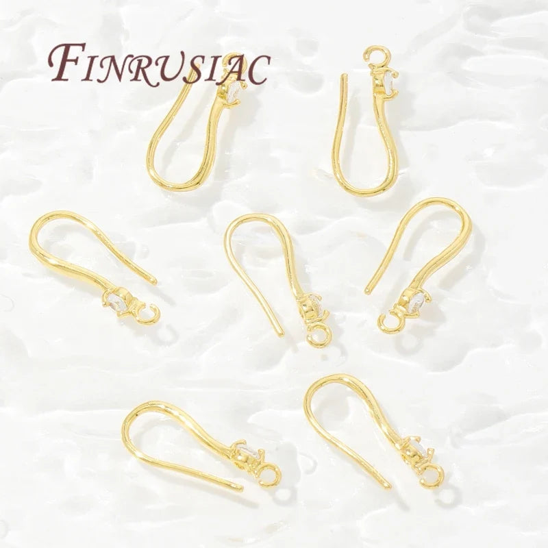 18K Gold Plated Zircon French Earring Hooks – DIY Findings