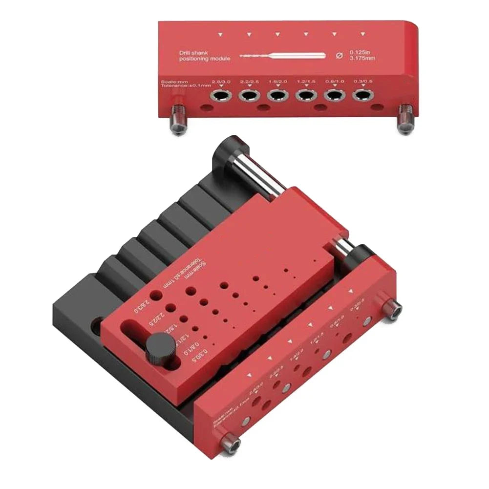 DAZZLEEX Round Rod Center Drill Jig | Dowel Hole Fixture