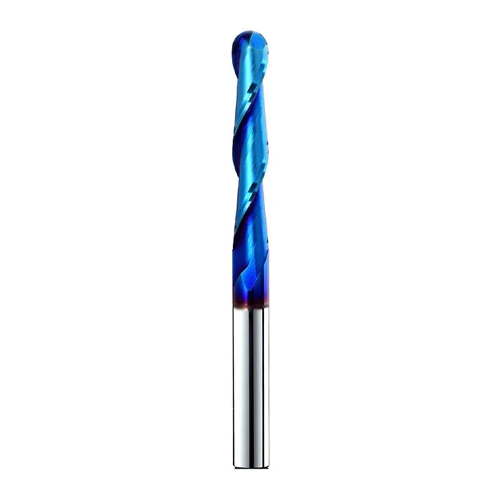 Cobalt Alloy Ball Nose End Mill 6.35mm Shank 45° Spiral | CNC