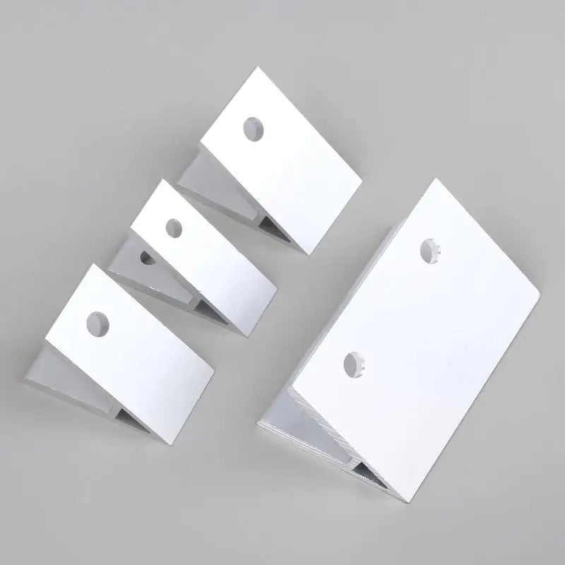 2Pcs 45° Aluminum Corner Bracket for 2020–8080 Extrusion Profiles