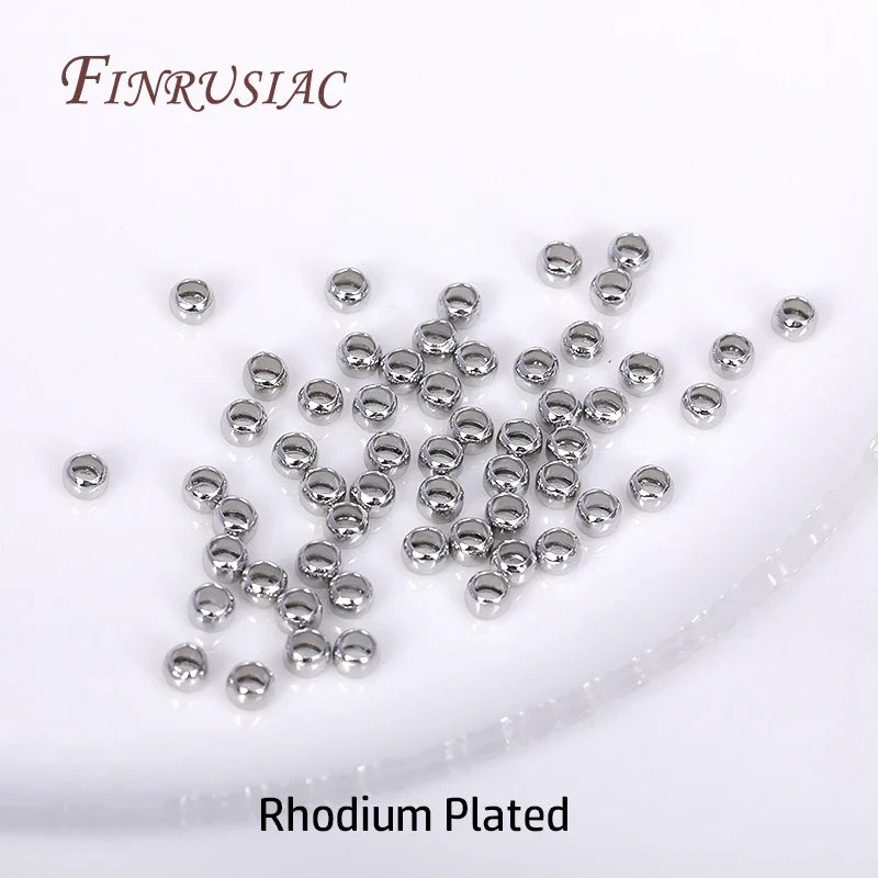 14K/18K Gold Plated Round Crimp Beads 2mm 2.5mm 3mm | DIY