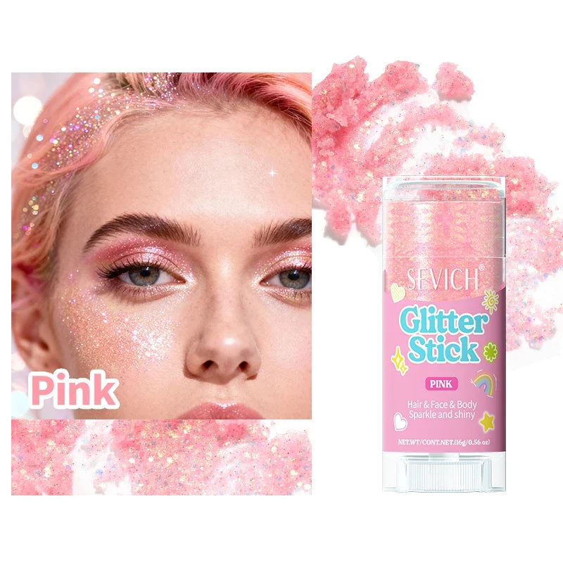 Shimmer Glitter Stick – Hair, Face & Body Makeup Gel | Sevich