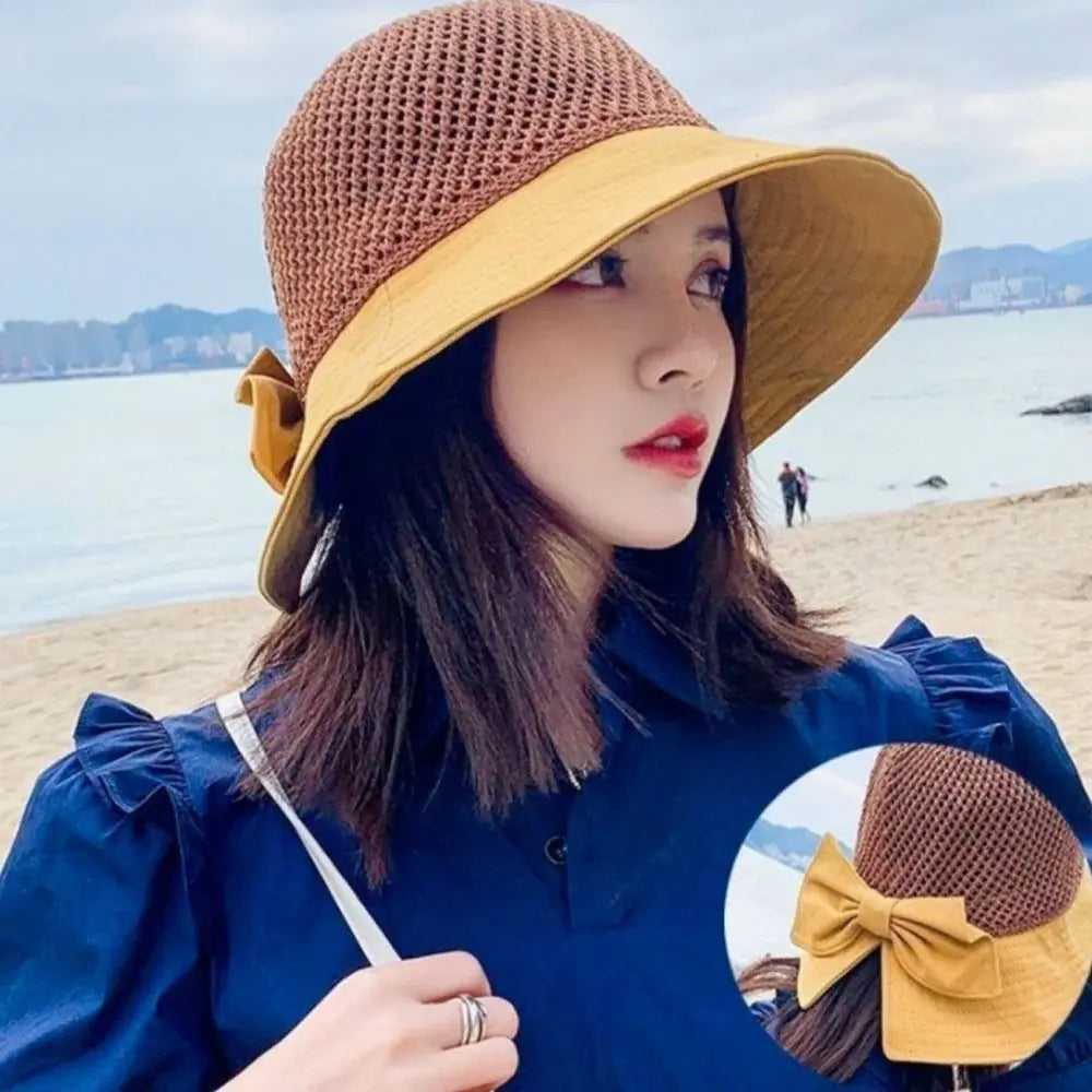 Women's Wide Brim UV Bucket Hat – Foldable Beach Cap