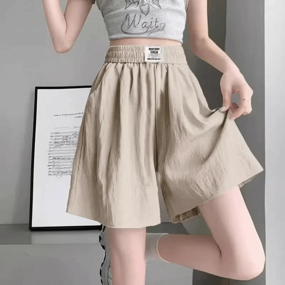 Women's Wide Leg High Waist Shorts – Lightweight Breathable