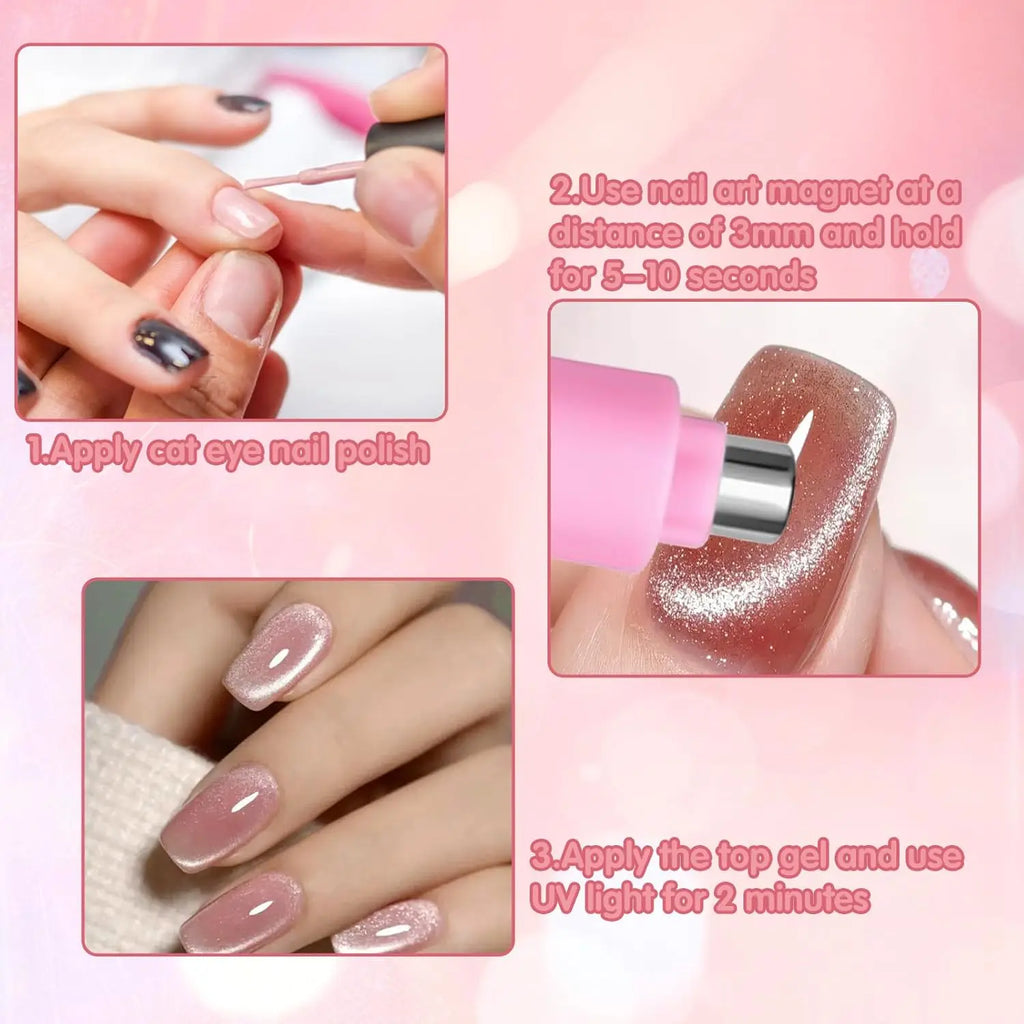 Heart-Shaped Cat Eye Magnetic Nail Art Tool | DIY Manicure