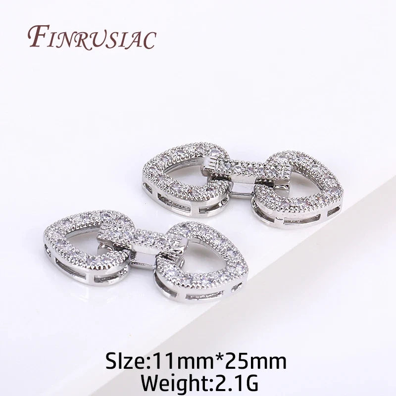 18K Gold Plated Zircon Clasp Connector Beads | DIY Jewelry