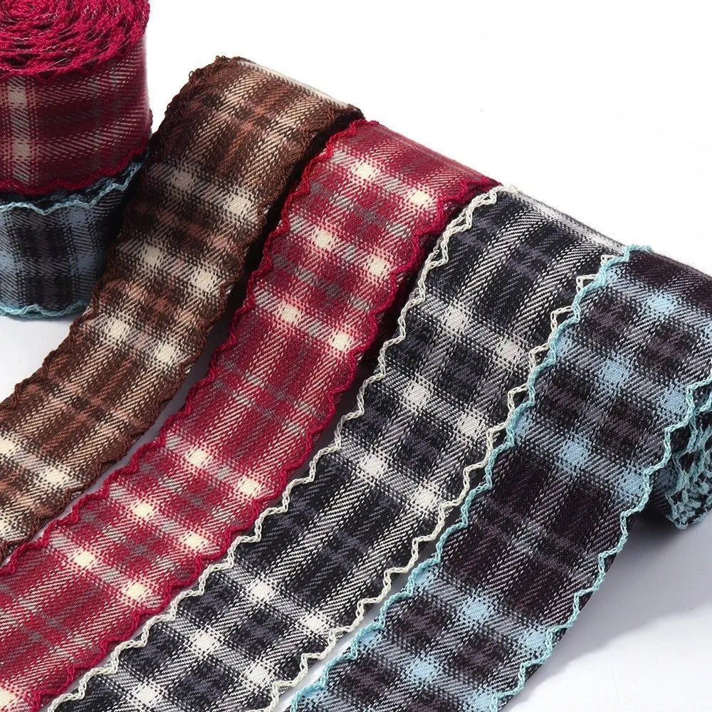 Plaid Wavy Edge Ribbon – British Style DIY Sewing & Gift Wrap