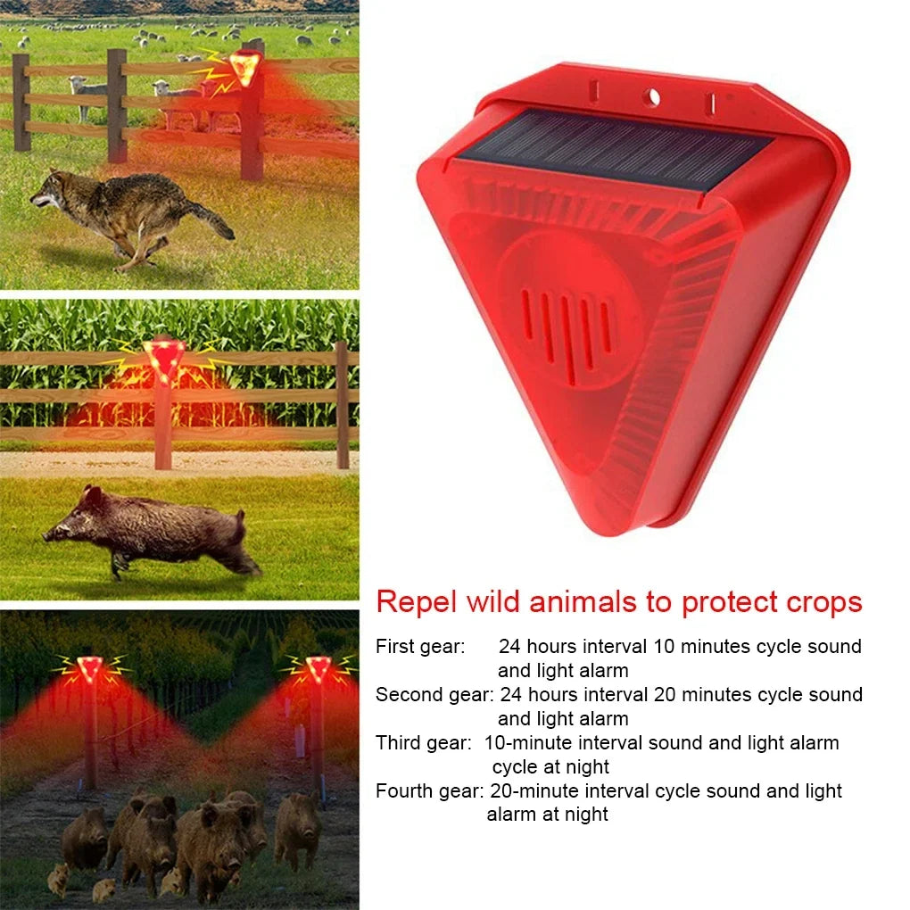 Solar 129dB Motion Sensor Alarm Light – Outdoor IP65 Siren