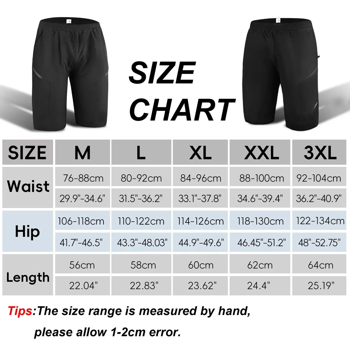 X-TIGER Men's Padded MTB Shorts | Breathable Cycling