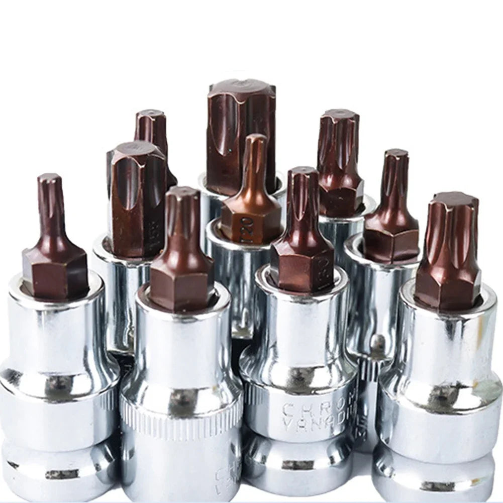 Torx Bit Socket T20–T70 | 1/2" Drive Alloy Steel | DAZZLEEX