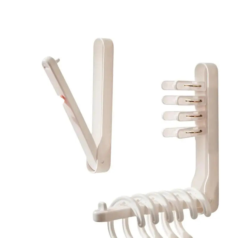 Foldable Wall-Mounted Hanger Organizer with Clips | Space-Saver