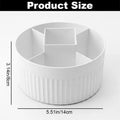 360° Rotating Makeup Brush Holder – 5-Grid Desktop Organizer