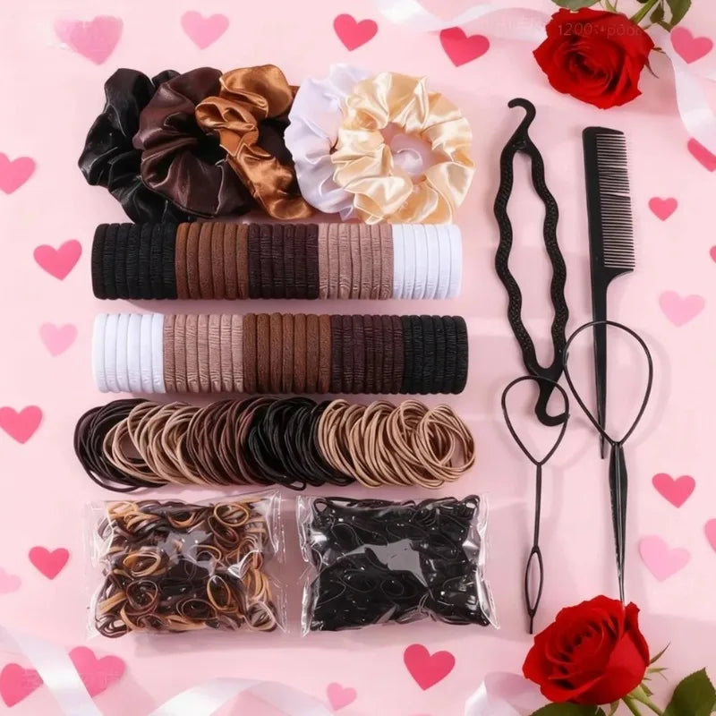 Nixie Simple Hair Tie Set – Women's Elastic Hair Bands