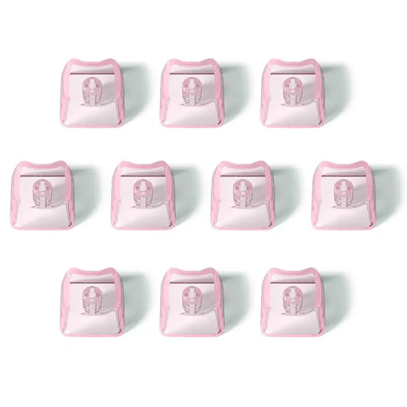 Cute Cat Shaped Transparent Keycaps 1U Blank MX Switch 10/20 PCS
