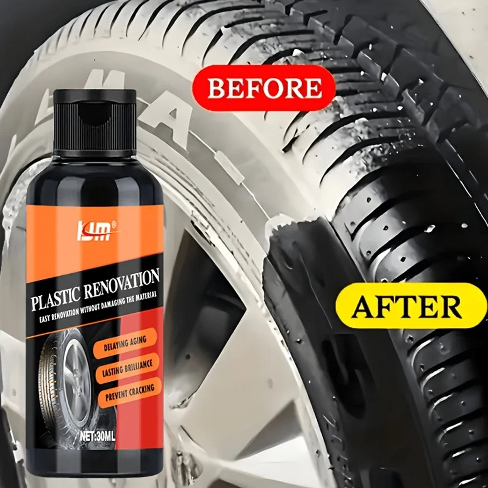 KJM Liquid Tire Shine Kit – Black Enhancer & Anti-Aging Formula