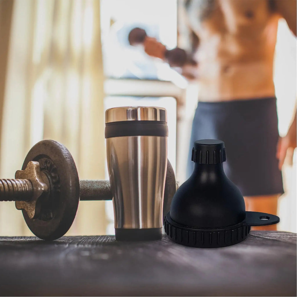 50ml Protein Powder Funnel with Carabiner | Leak-Proof Travel Container