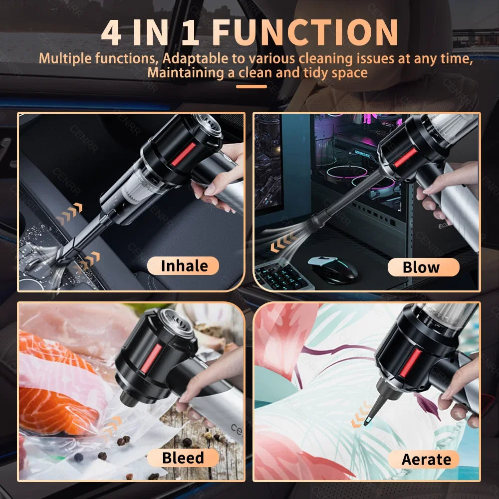 CENRR Cordless Handheld Car Vacuum Cleaner & Mini Blower