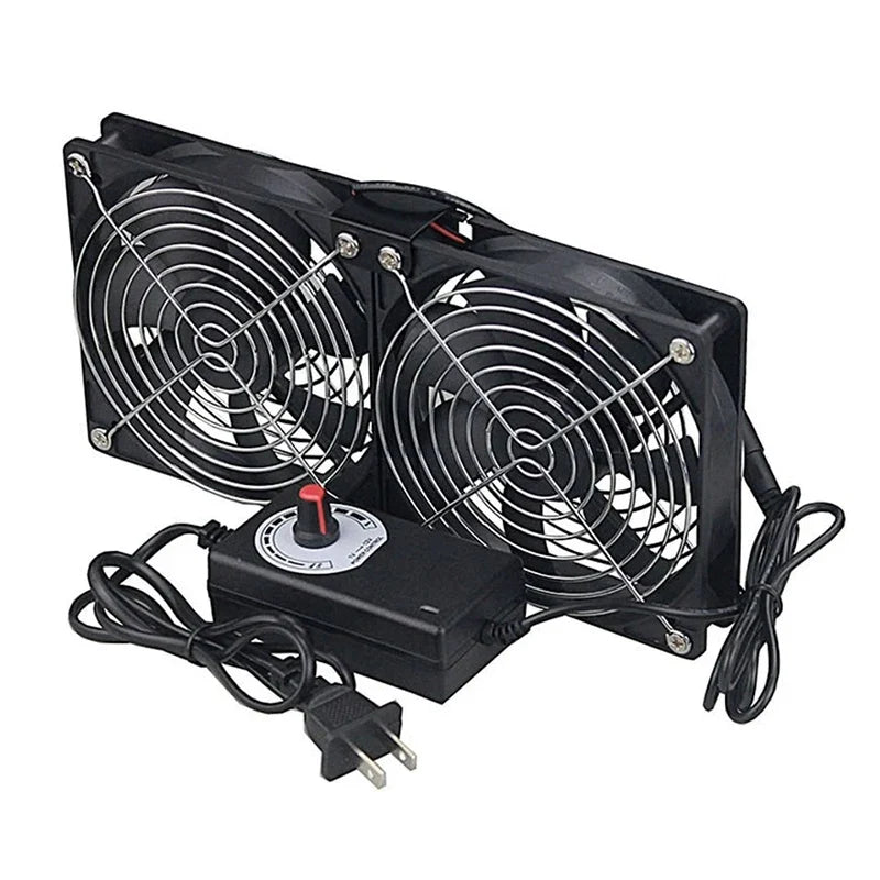 USB 3000RPM Exhaust Cooling Fan with Speed Controller for PC & Routers